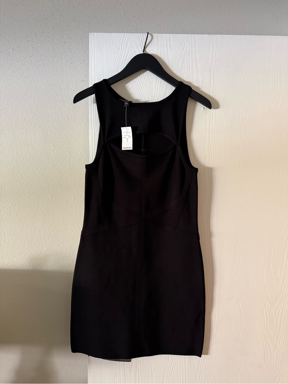 bebe Black Cutout Bodycon Mini Dress